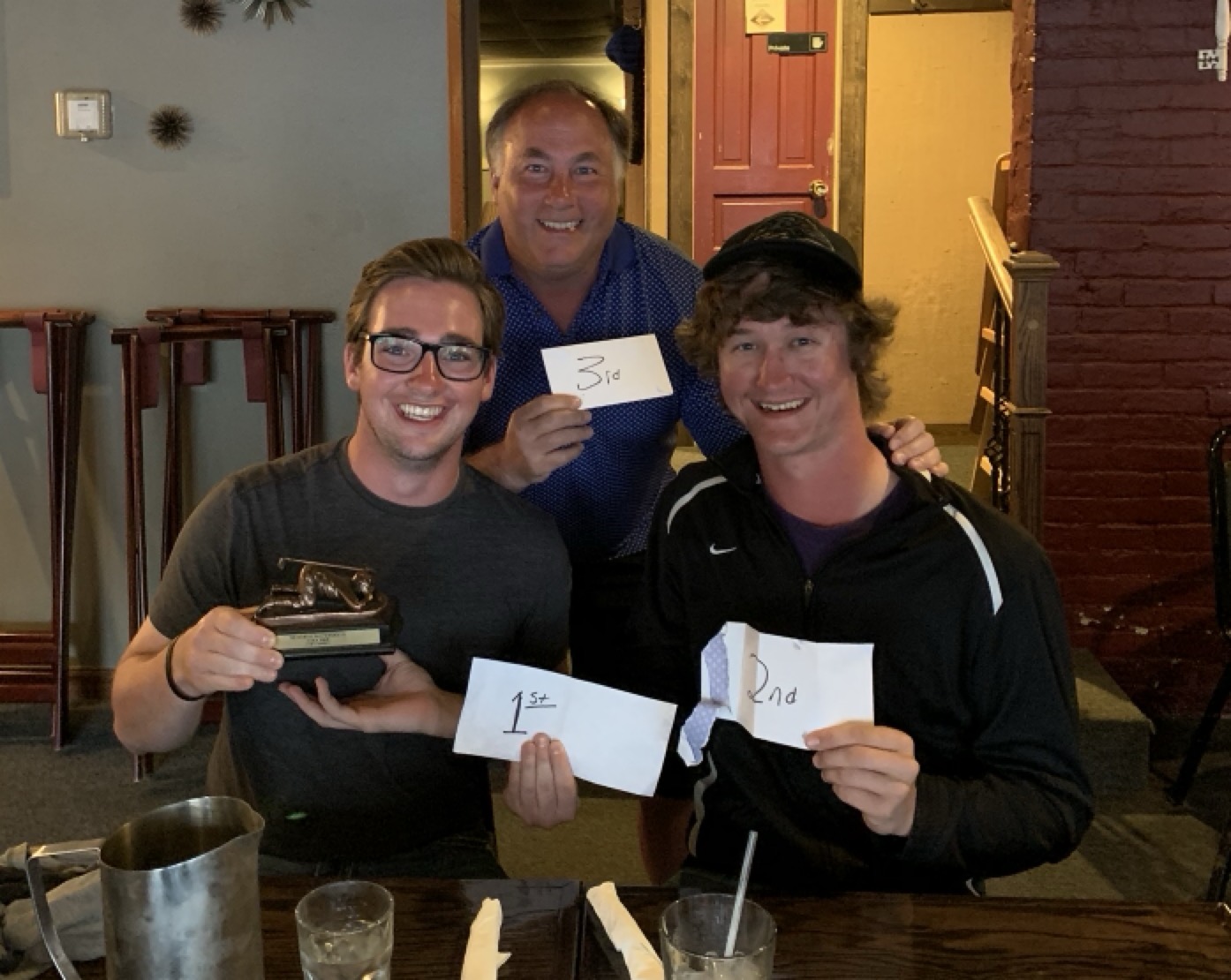 Austin Willis, TJ Dauphinbaugh, and Bob Sieloff after the 2020 tournament
