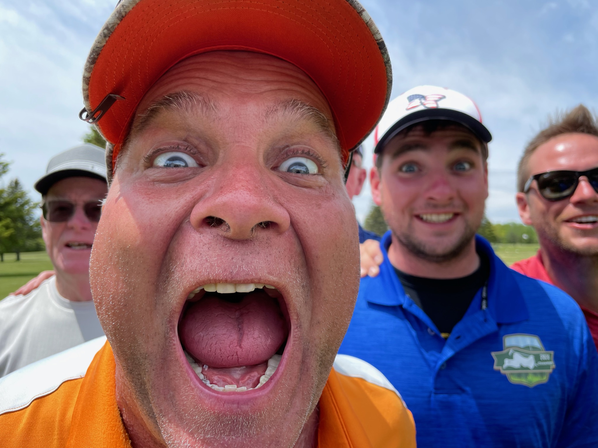 Bryan Willis with his mouth open in a candid moment