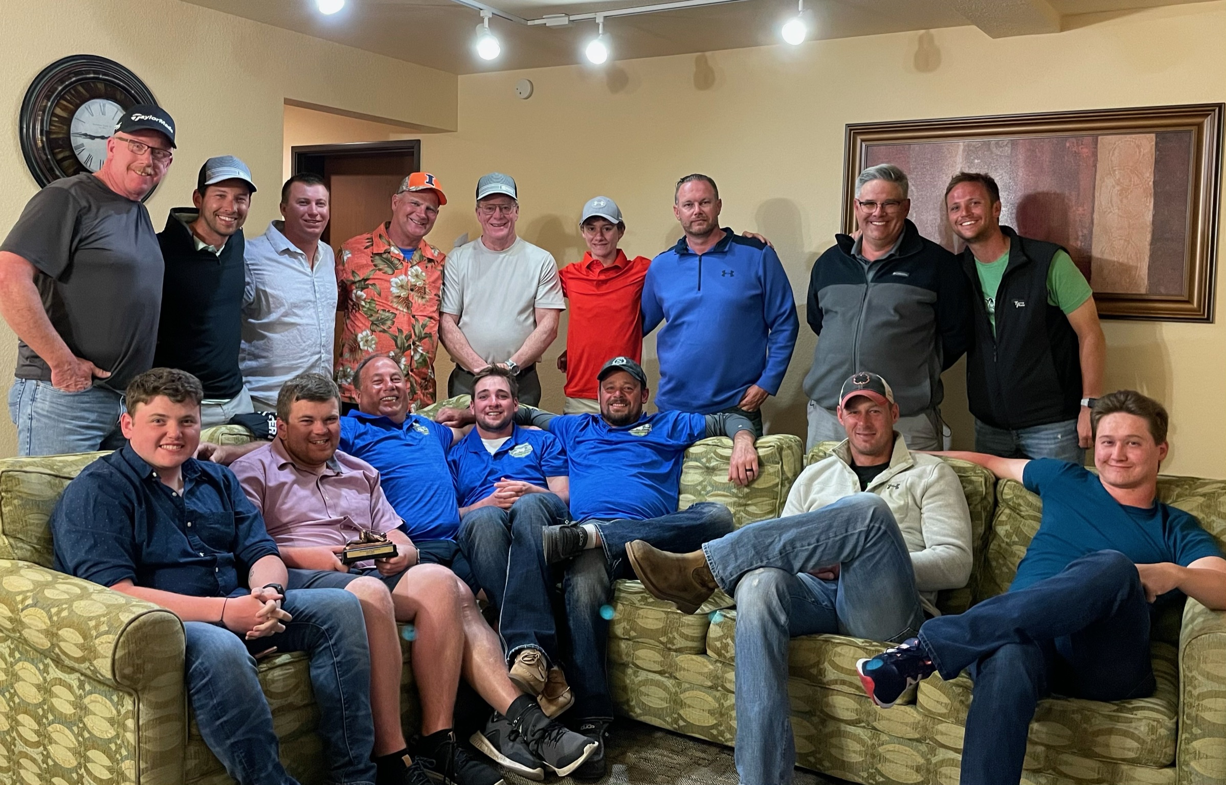 Full 16-man group photo from the 2021 Concrete Classic